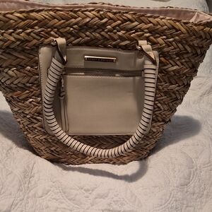 Beige and Tan Women Bag